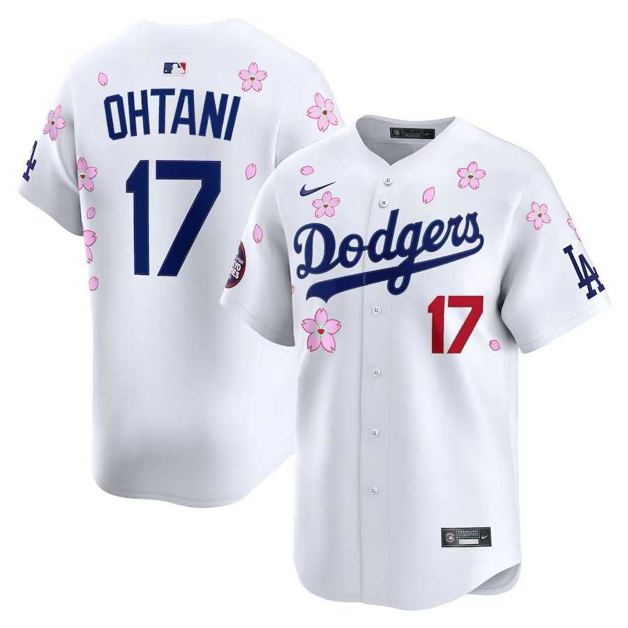 Men%27s Los Angeles Dodgers #17 Shohei Ohtani White 2025 MLB World Tour Tokyo Series Jersey Dzhi->new york mets->MLB Jersey